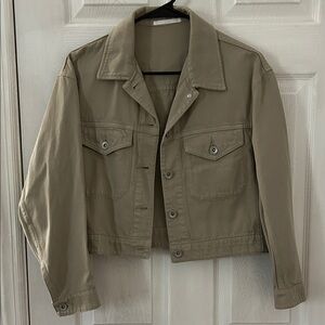 Uniqlo light green denim jacket size XS